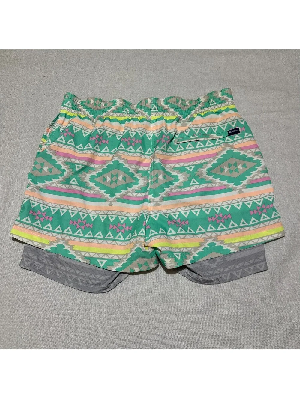 Chubbies Swim Green Men Large Multicolor Aztec 4